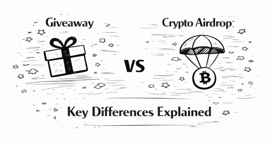 Giveaway vs Crypto Airdrop Key Differences Explained
