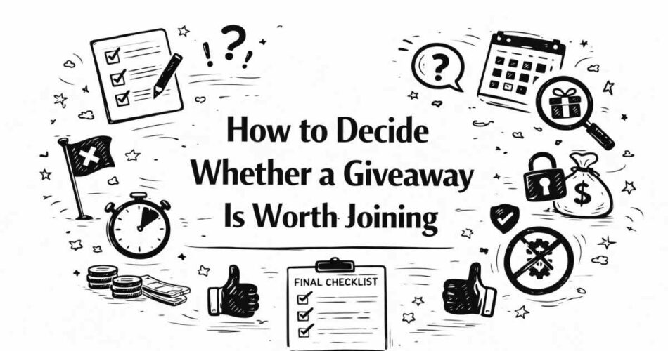 How to Decide Whether a Giveaway Is Worth Joining