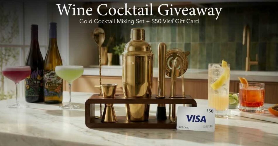 J. Lohr Vineyards: Gold Cocktail Mixing Set + $50 Visa Gift Card