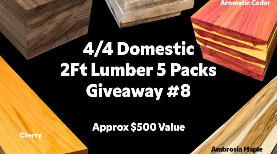 The Knotty Lumber: Domestic 2Ft Lumber 5 Packs Giveaway
