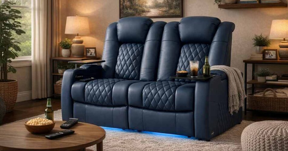 Comfiroom: Blue Theater Loveseat Giveaway Worth $1699