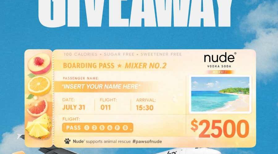 NudeBeverages: $2500 CAD Travel Voucher Giveaway