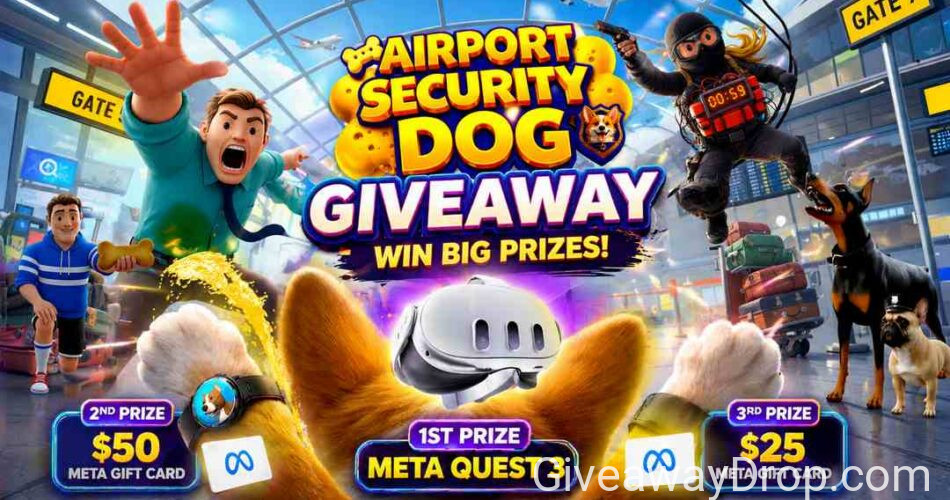 Airport Security Dog: Meta Quest 3 & Meta Gift Card Giveaway