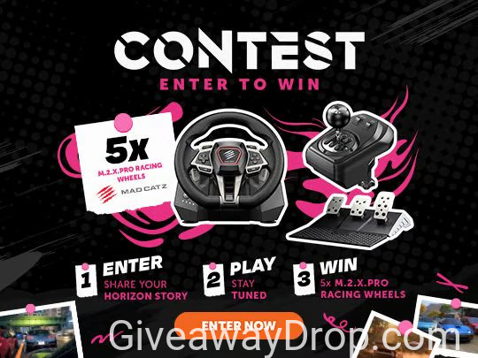 Build your Horizon Story & win Mad Catz M.2.X. Pro Racing Wheel