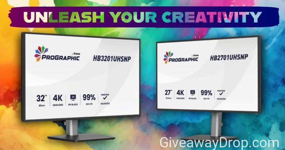 Win 1 of 2 iiyama ProGraphic 4K UHD Monitors